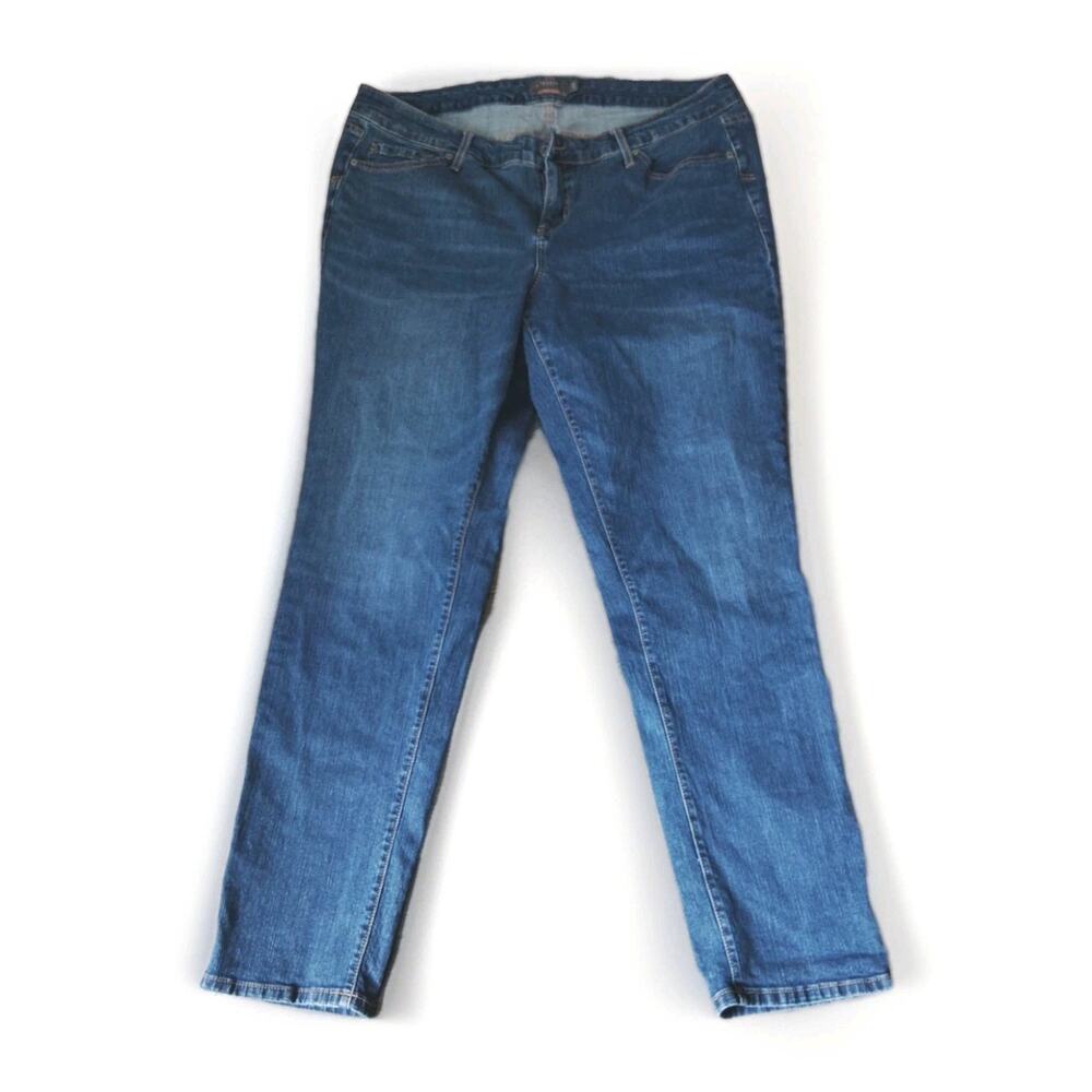 Torrid Denim Women's Size 18 T Dark Wash Stretch Boyfriend Jeans Blue Cotton